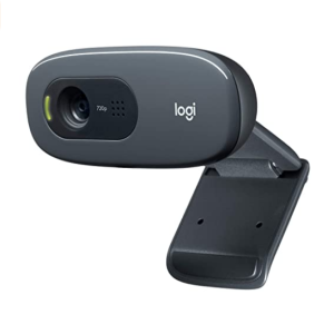 Logitech C270 HD Webcam, HD 720p/30fps, Widescreen HD Video Calling, HD Light Correction, Noise-Reducing Mic